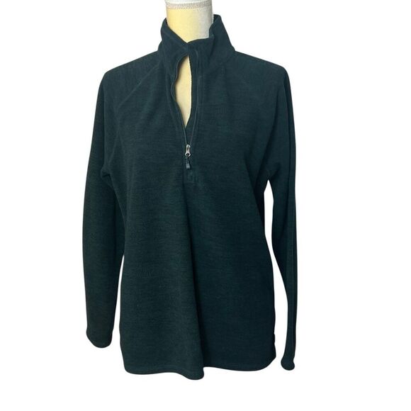 Eddie Bauer Jackets & Blazers - Eddie Bauer Women's Quarter Zip Fleece Pullover Sweater Dark Green Size Large